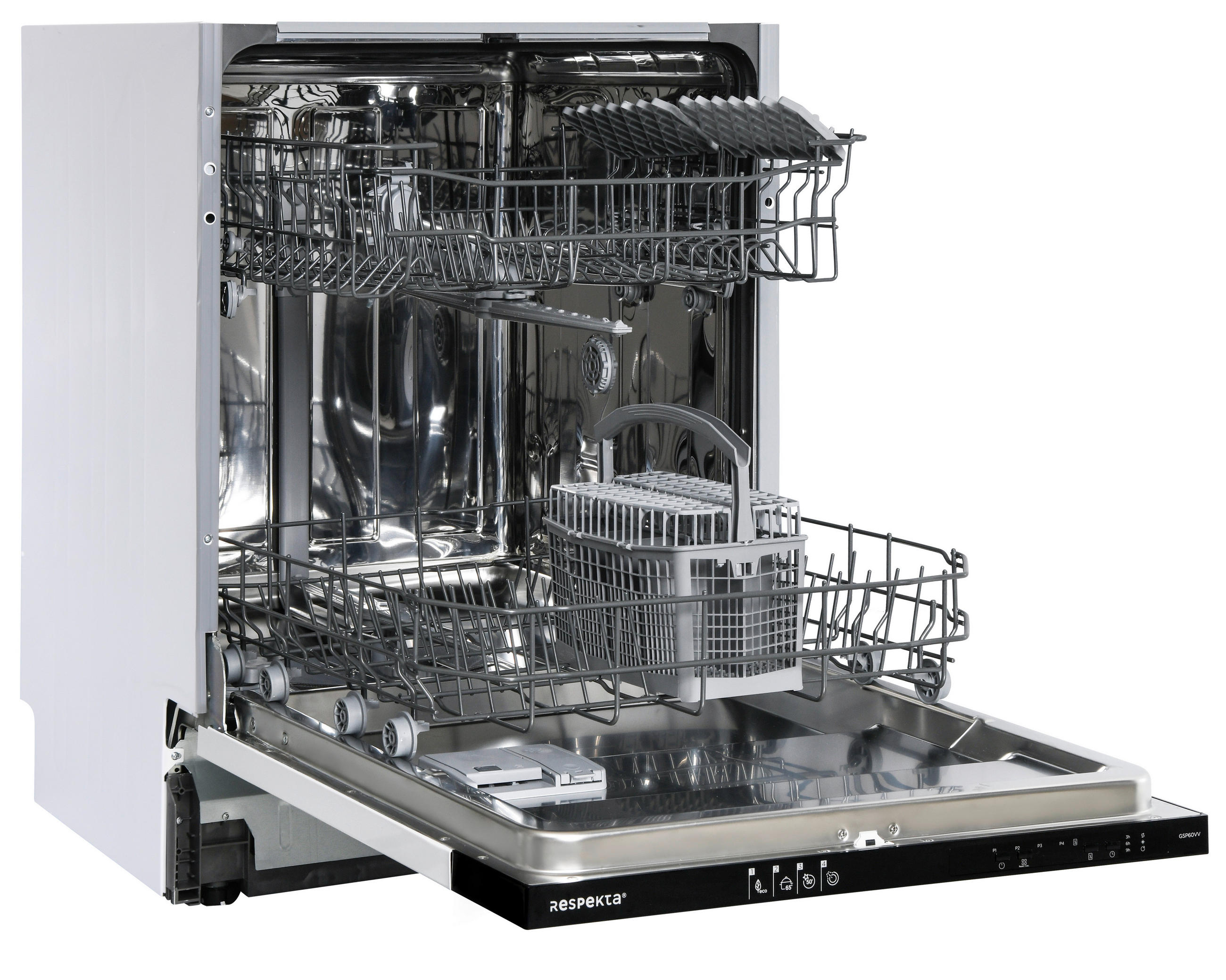 Thumbnail - Respekta Geschirrspüler Madita, Weiß, Metall, Kunststoff, 59.8x82x55 cm, Kindersicherung, Restzeitanzeige, Startzeitvorw...