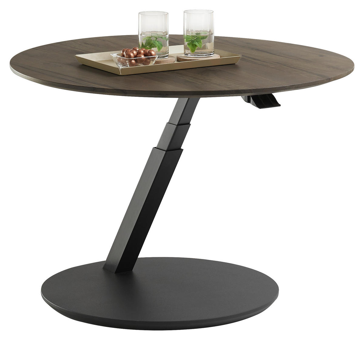 BEISTELLTISCH in Holz 80/80/43,5-60 cm  - Anthrazit/Buchefarben, Design, Holz (80/80/43,5-60cm) - Johann Jakob