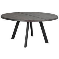 MATBORD i trä, metall 160/160/75 cm   - svart, Design, metall/trä (160/160/75cm) - Rowico