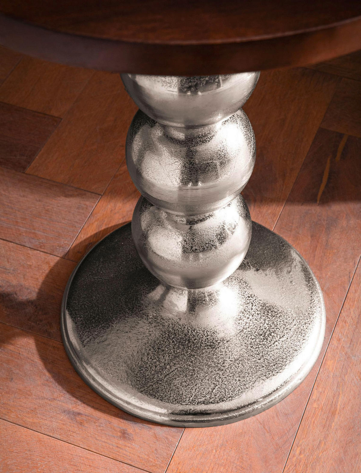 BEISTELLTISCH in Holz 50/50/61,5 cm  - Silberfarben/Braun, Design, Holz/Metall (50/50/61,5cm) - Livetastic