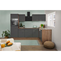 ECKKÜCHE 280/172 cm  in Grau  - Eichefarben/Grau, Basics, Holzwerkstoff/Metall (280/172cm) - Respekta