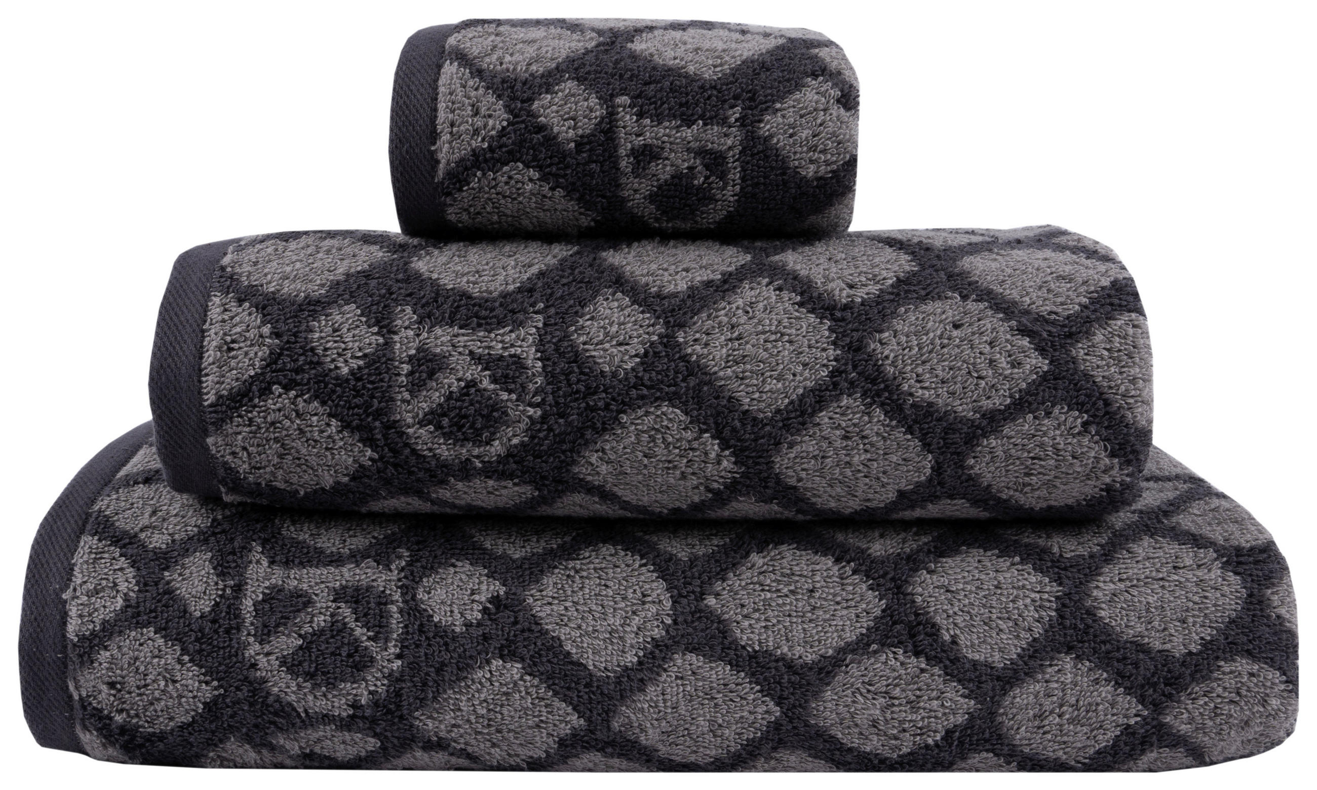 GÄSTETUCH Snako Grau, Dunkelgrau 2-teilig 30/50 cm  - Dunkelgrau/Grau, Design, Textil (30/50cm) - Dieter Knoll