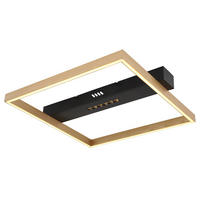 LED-DECKENLEUCHTE 43/39,2/6,9 cm   - Goldfarben/Schwarz, Design, Kunststoff/Metall (43/39,2/6,9cm) - Globo