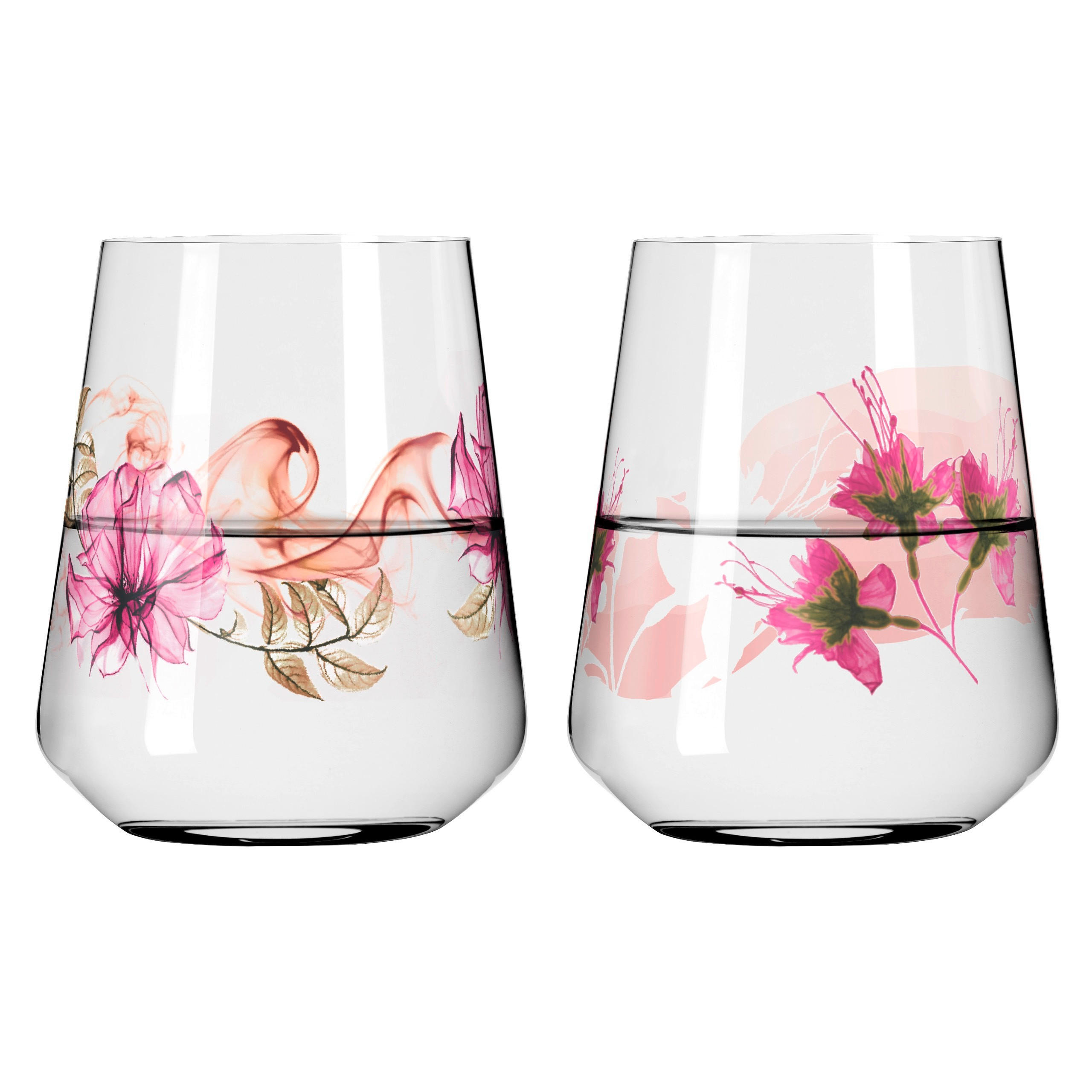 WASSERGLAS 510 ml 2-teilig  - Beere/Rosa, LIFESTYLE, Glas (9,3/9,3/11cm) - Ritzenhoff