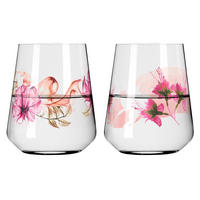 WASSERGLAS 510 ml 2-teilig  - Beere/Rosa, LIFESTYLE, Glas (9,3/9,3/11cm) - Ritzenhoff