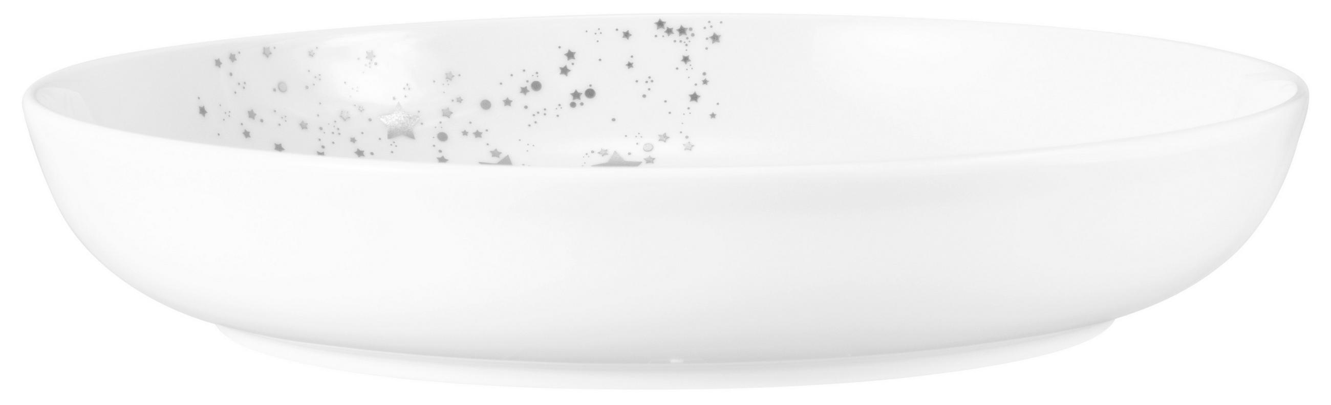 TELLER Weiß Hochglanz 28 cm cm Liberty Silver Stars  - Weiß Hochglanz, Design, Keramik (28 cmcm) - Seltmann Weiden