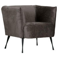 FÅTÖLJ i textil mörkgrå  - mörkgrå/svart, Design, metall/textil (76/73/76cm) - MID.YOU