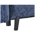 SCHLAFSOFA Chenille Dunkelblau  - Schwarz/Dunkelblau, KONVENTIONELL, Holz/Textil (238/99/108cm) - Carryhome