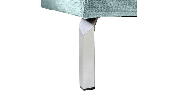 ECKSOFA Salbeigrün Flachgewebe - Chromfarben/Salbeigrün, KONVENTIONELL, Textil/Metall (282/224cm) - Hom`in