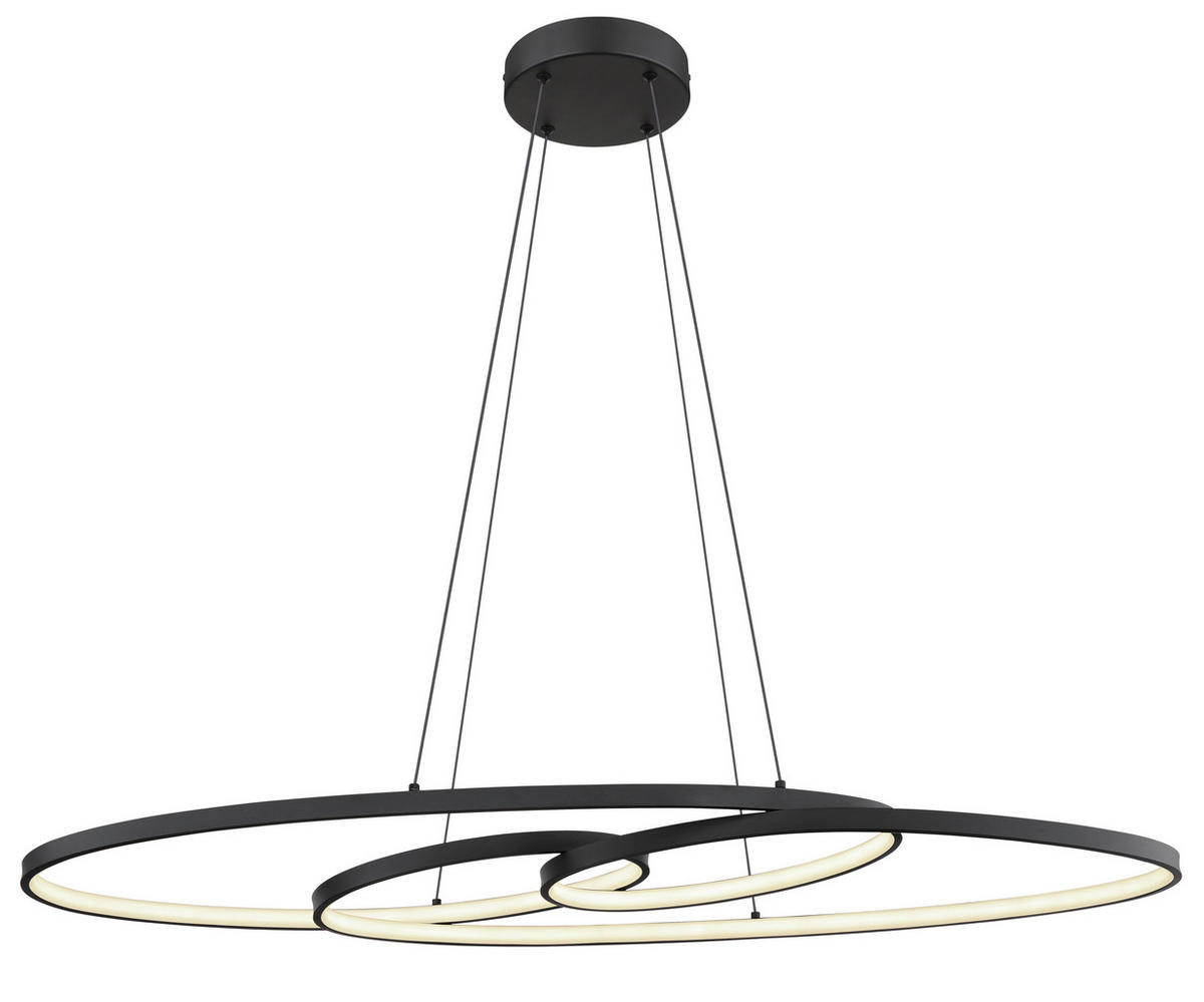 ZÁVĚSNÉ LED SVÍTIDLO, 100/36/122 cm - bílá/černá, Design, kov/plast (100/36/122cm) - Globo