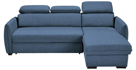 ECKSOFA Blau Flachgewebe - Blau/Schwarz, MODERN, Kunststoff/Textil (182/237cm) - Carryhome