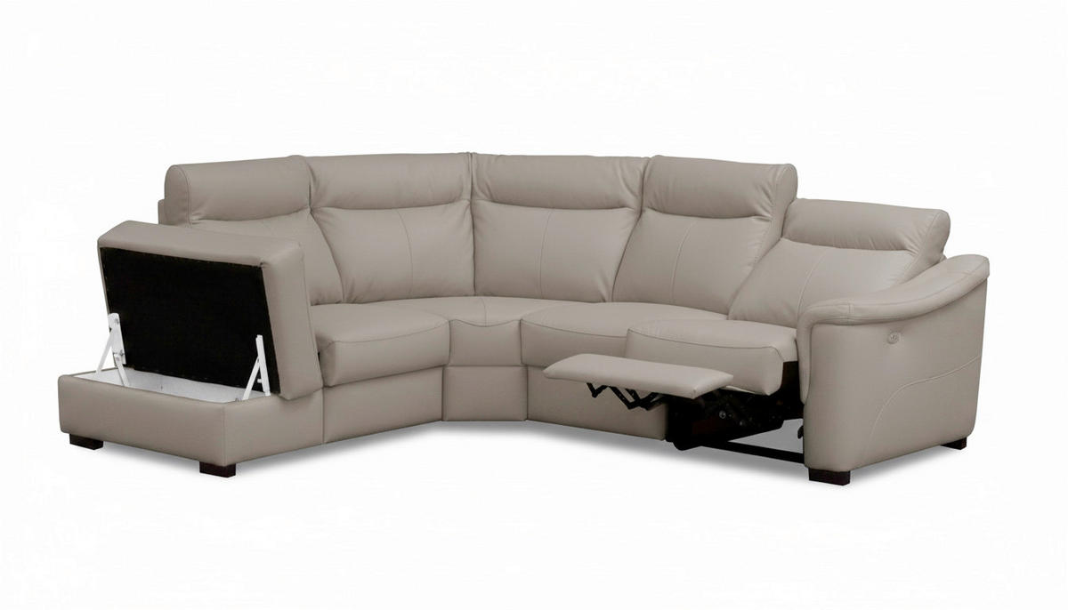 ECKSOFA  in Lederlook Echtleder Schlammfarben  229/260 cm  - Wengefarben/Schlammfarben, Design, Leder/Holz (229/260cm) - Livetastic