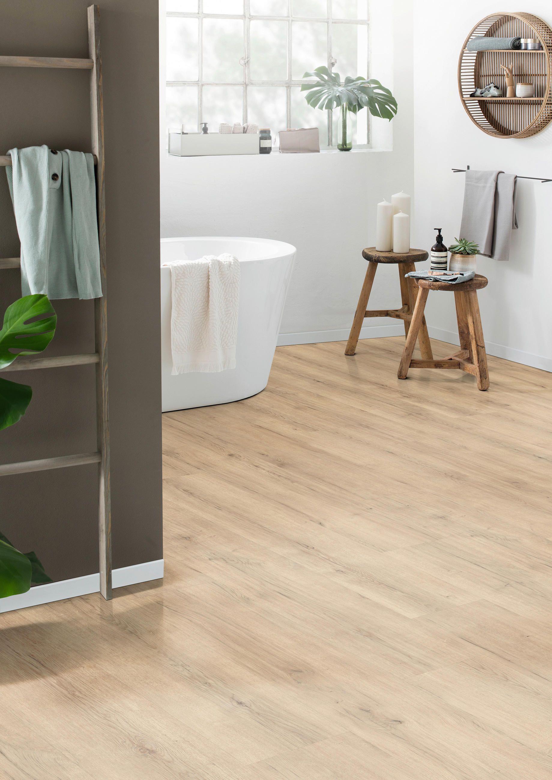 DESIGNBODEN Savona Eiche sand EGGER Aquadura+  per  m² - Hellbraun/Eichefarben, KONVENTIONELL, Holzwerkstoff (129.2/24.6/0.75cm) - Egger Holzwerkstoffe