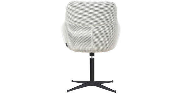 ARMLEHNSTUHL in Eisen Webstoff - Creme/Schwarz, Design, Textil/Metall (63/85/66cm) - Novel