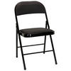 KLAPPSTUHL Lederlook Schwarz  - Schwarz, Basics, Textil/Metall (44/80/49cm) - MID.YOU