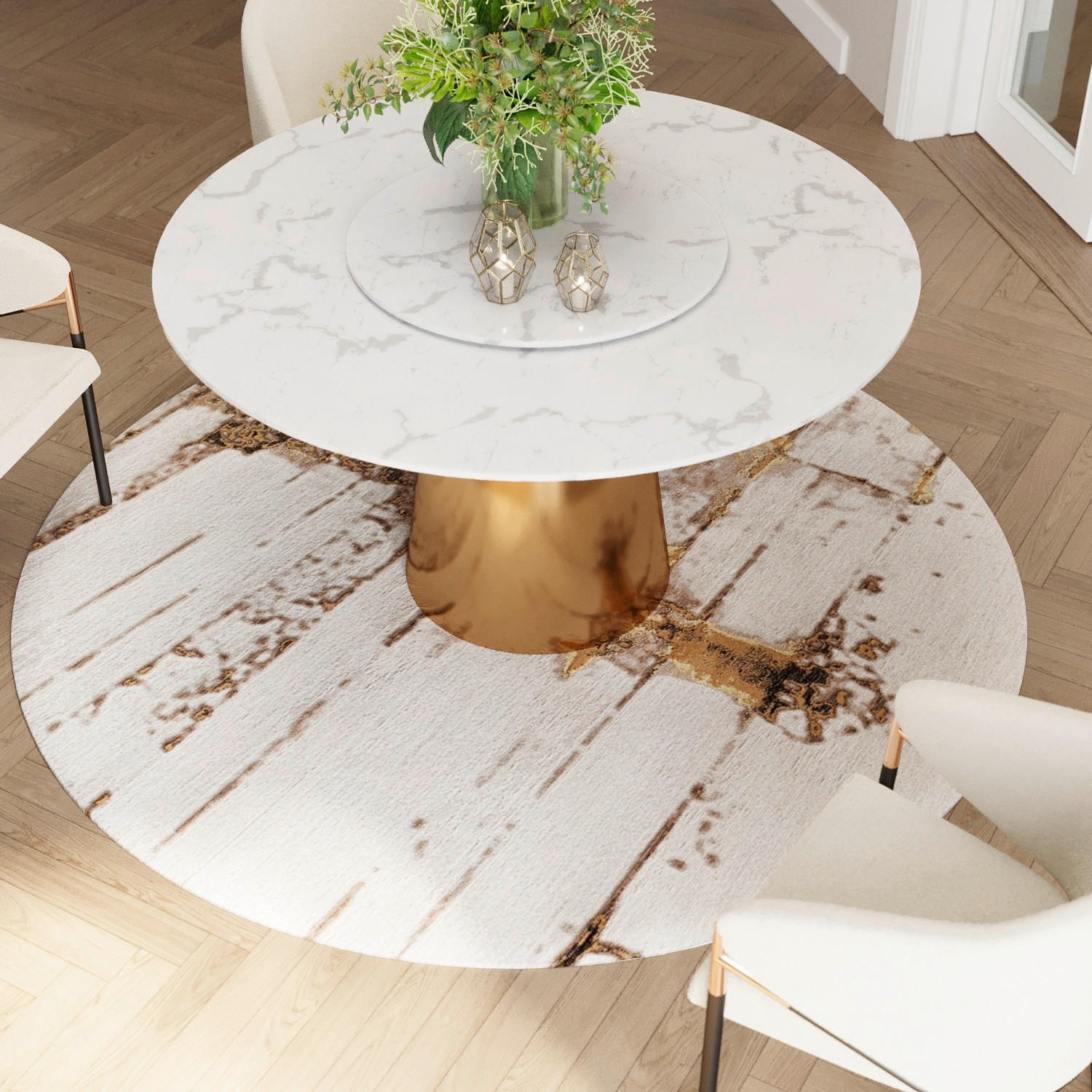 TEPPICH Braun, Beige  - Beige/Braun, Design, Textil (200/1/200cm) - Kare-Design