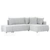 KUTNA GARNITURA tekstil  svijetlo siva   - svijetlo siva/crna, Konvencionalno, tekstil/plastika (295/200cm) - Carryhome