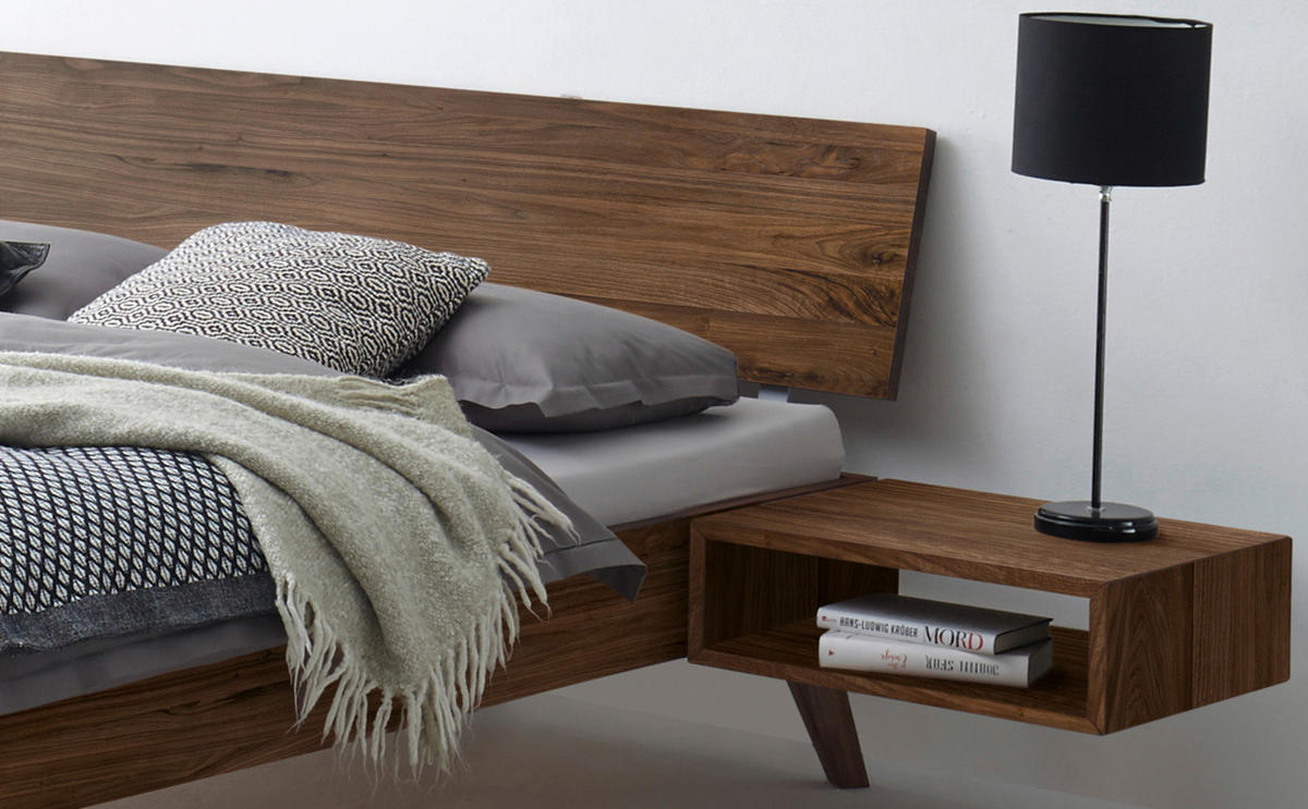 BETT 160/200 cm  in Nussbaumfarben  - Nussbaumfarben, Natur, Holz (160/200cm) - Hasena