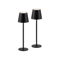 Akku-Tischleuchte 2er-Set 11/11/37,5 cm  - Schwarz, Design, Kunststoff/Metall (11/11/37,5cm) - Just Light