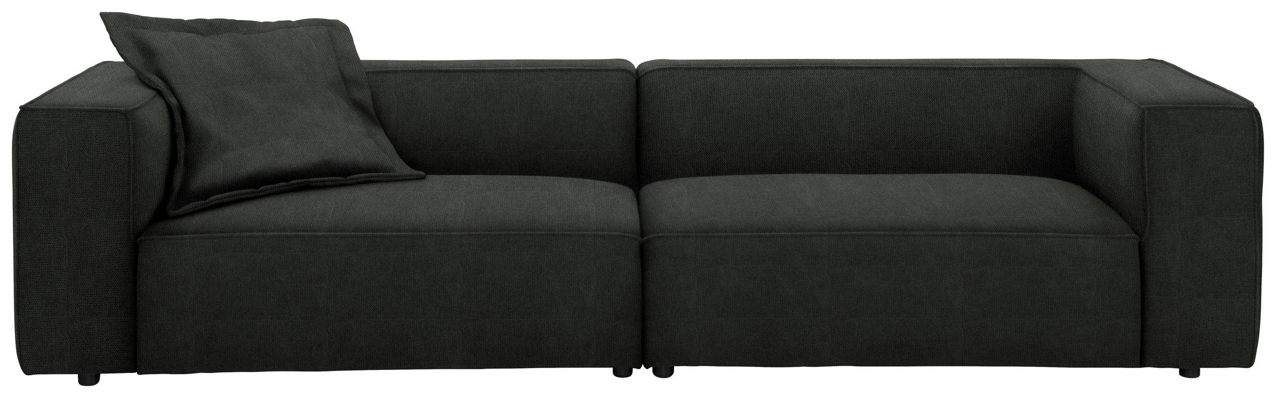 VIERSITZER-SOFA in Chenille Anthrazit  - Anthrazit/Schwarz, Design, Kunststoff/Textil (300/66/104cm) - W.Schillig