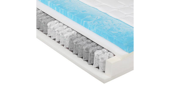 BOXSPRINGMATRATZE 160/200 cm Höhe ca.  - Weiß, Basics, Textil (160/200cm) - Xora
