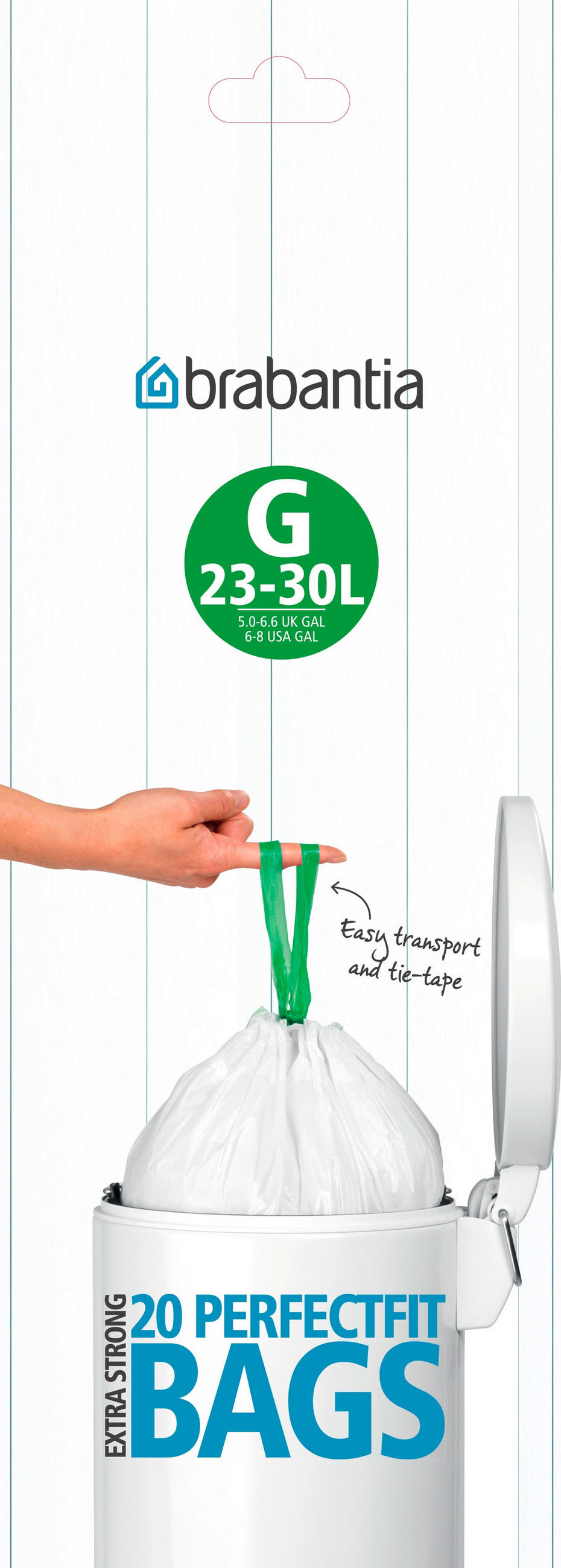 SZEMETESZSÁK - fehér, Basics, műanyag (30l) - Brabantia