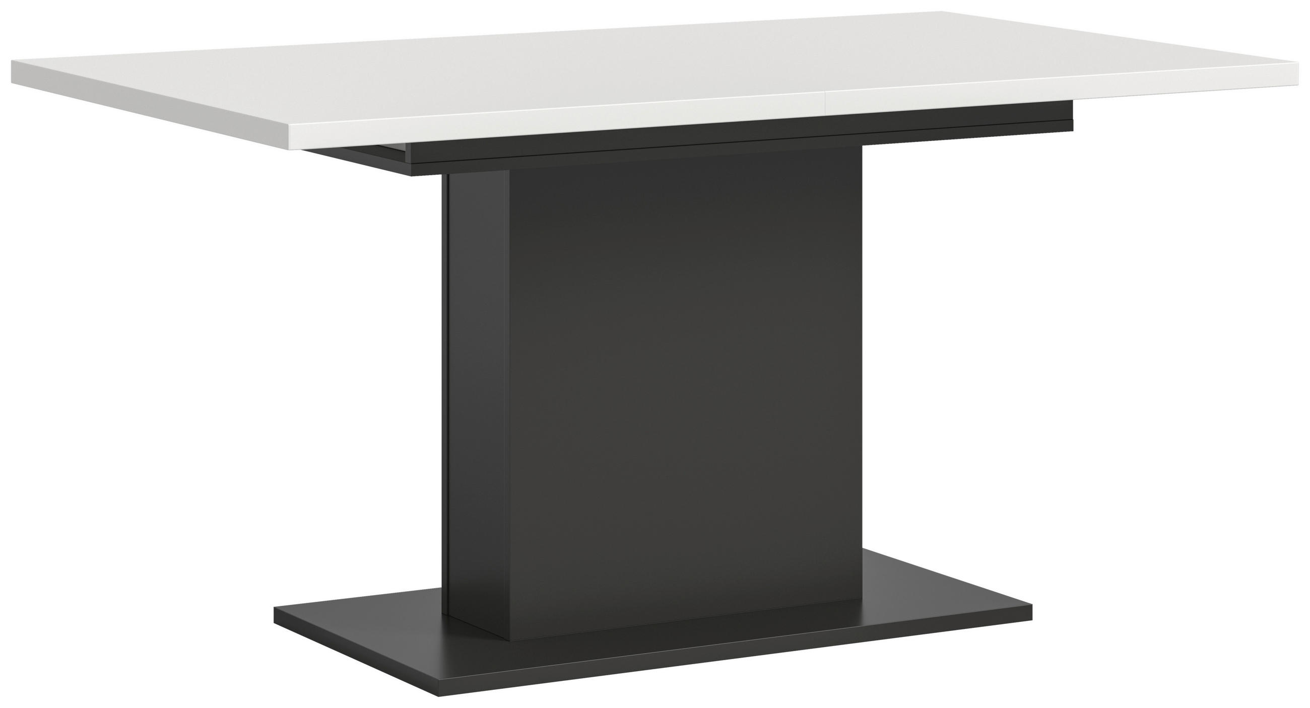 AUSZIEHTISCH Weiß rechteckig  ausziehbar  - Weiß/Grau, KONVENTIONELL, Holzwerkstoff (150-190/76/90cm)