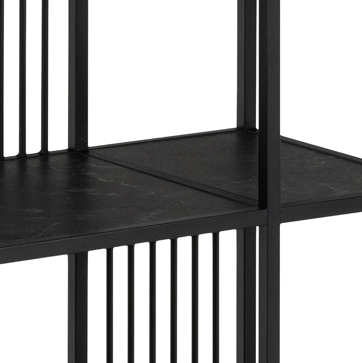 REGAL Schwarz  - Schwarz, Design, Holzwerkstoff/Metall (85/185/35cm) - MID.YOU