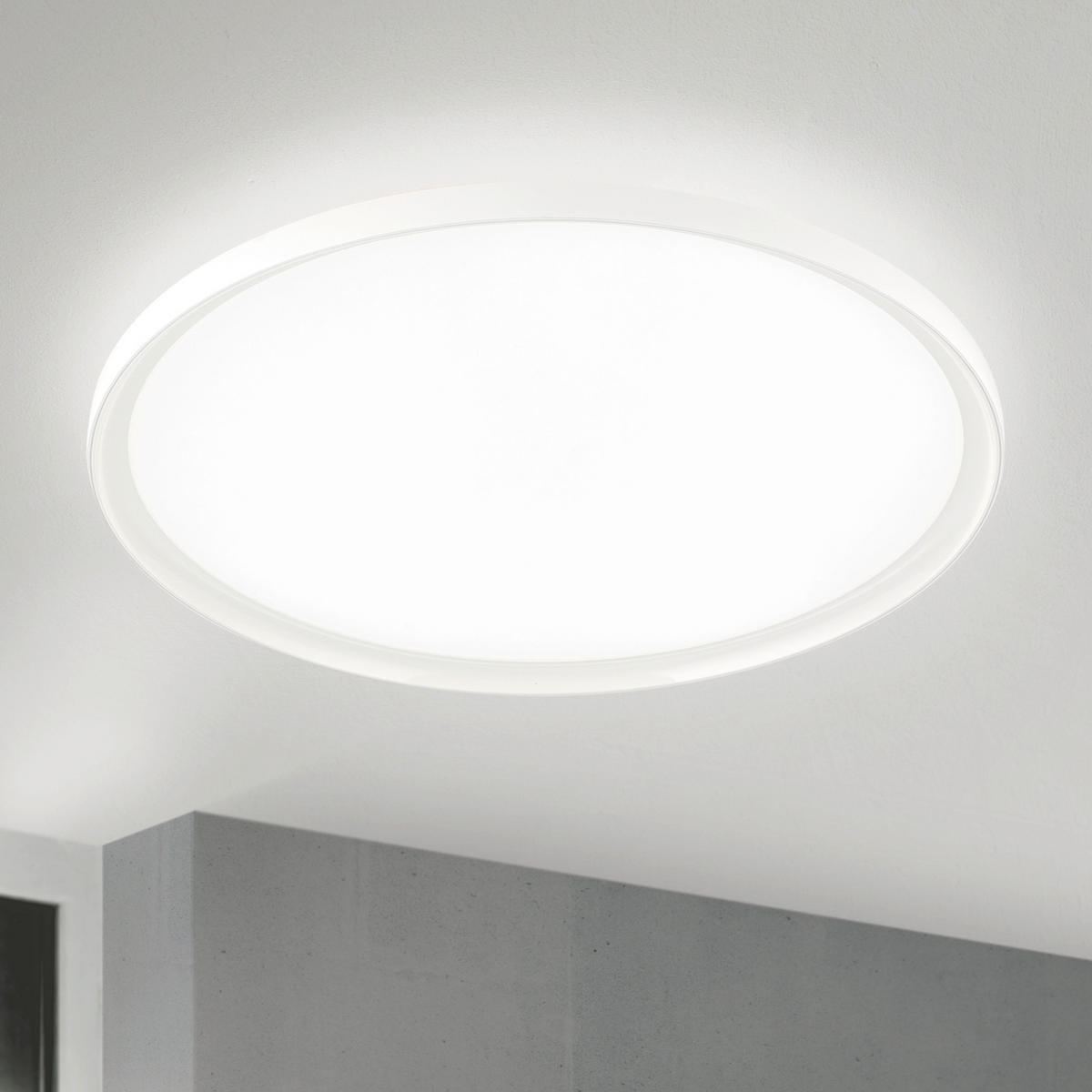 LED-DECKENLEUCHTE Gamma 60/6,0 cm   - Weiß, Basics, Kunststoff/Metall (60/6,0cm)