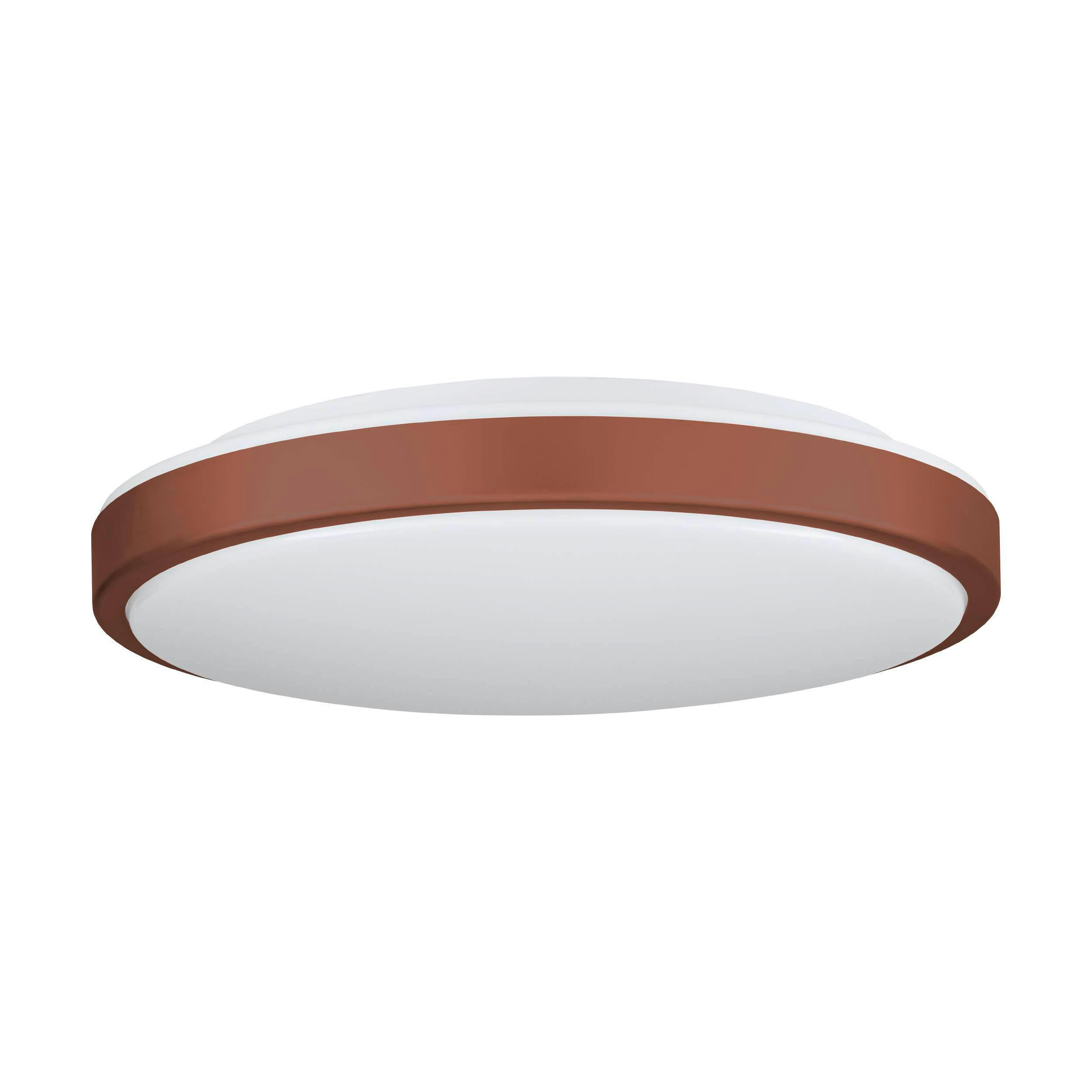 DECKENLEUCHTE 43/9 cm   - Weiß/Mokka, Basics, Kunststoff/Metall (43/9cm) - Eglo