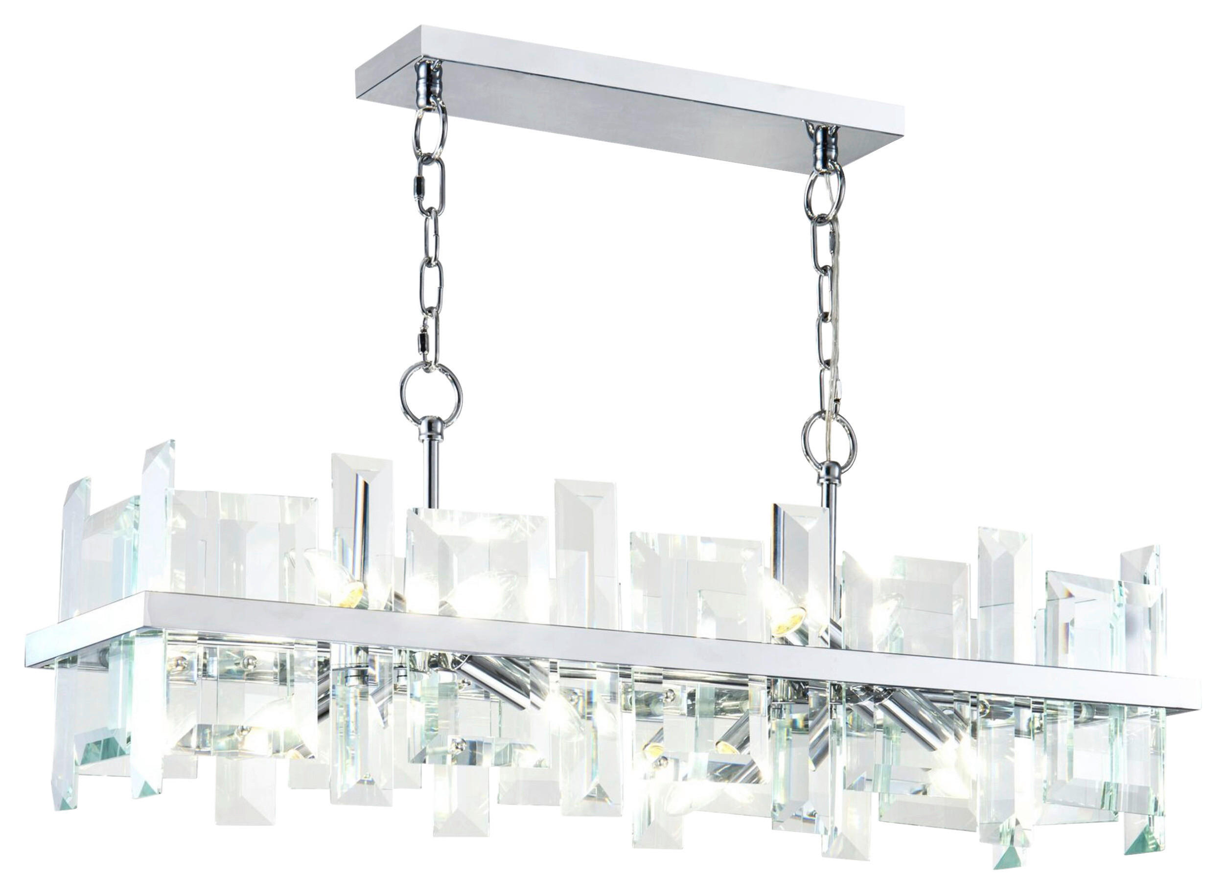 PENDELLEUCHTE 85,5/34/26,5 cm   - Chromfarben, Basics, Glas/Metall (85,5/34/26,5cm) - MAYTONI
