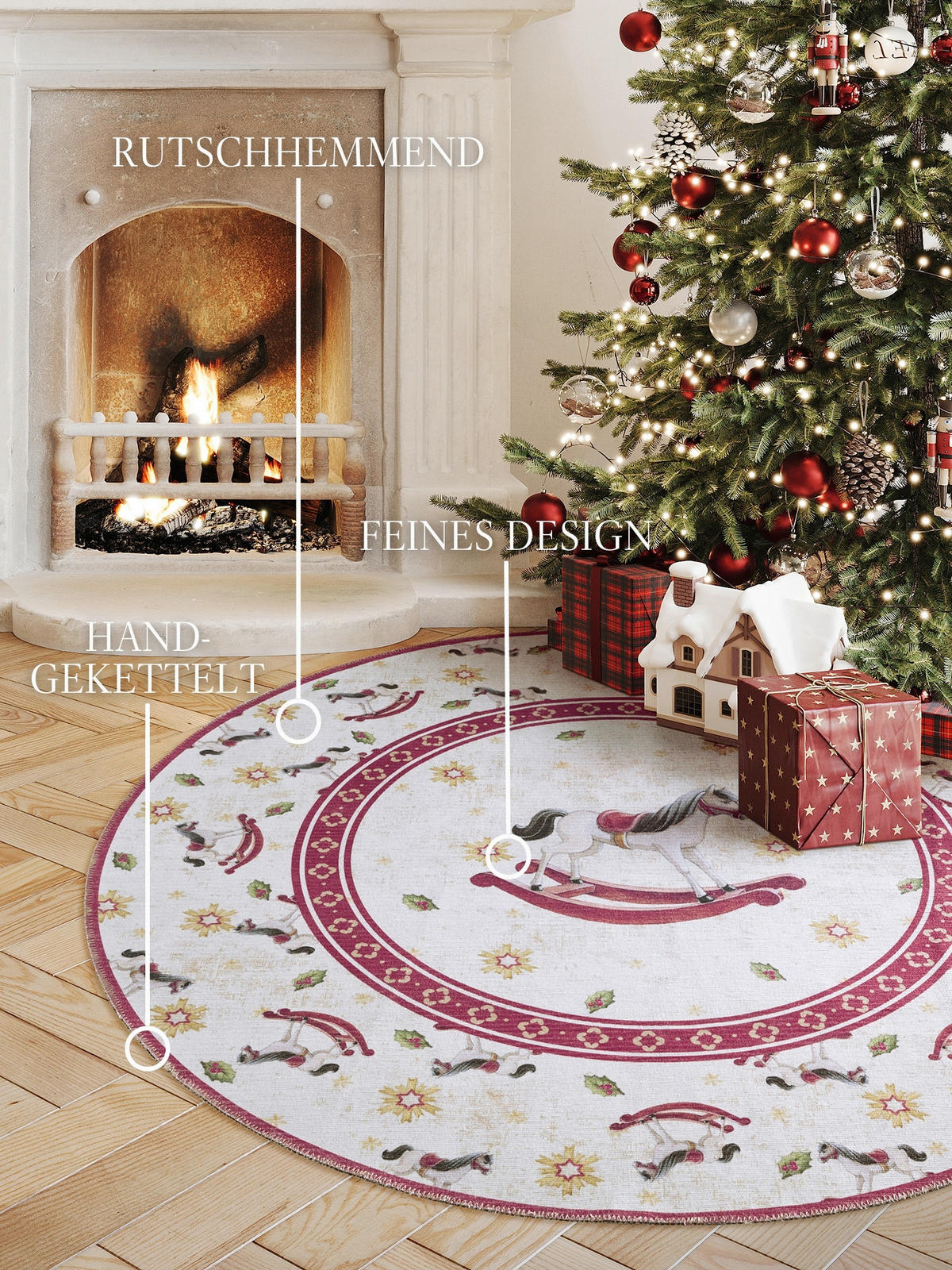 EVENTTEPPICH 160 cm Toy's Delight Limited Edition  - Rot/Creme, MODERN, Kunststoff/Textil (160cm) - Villeroy & Boch
