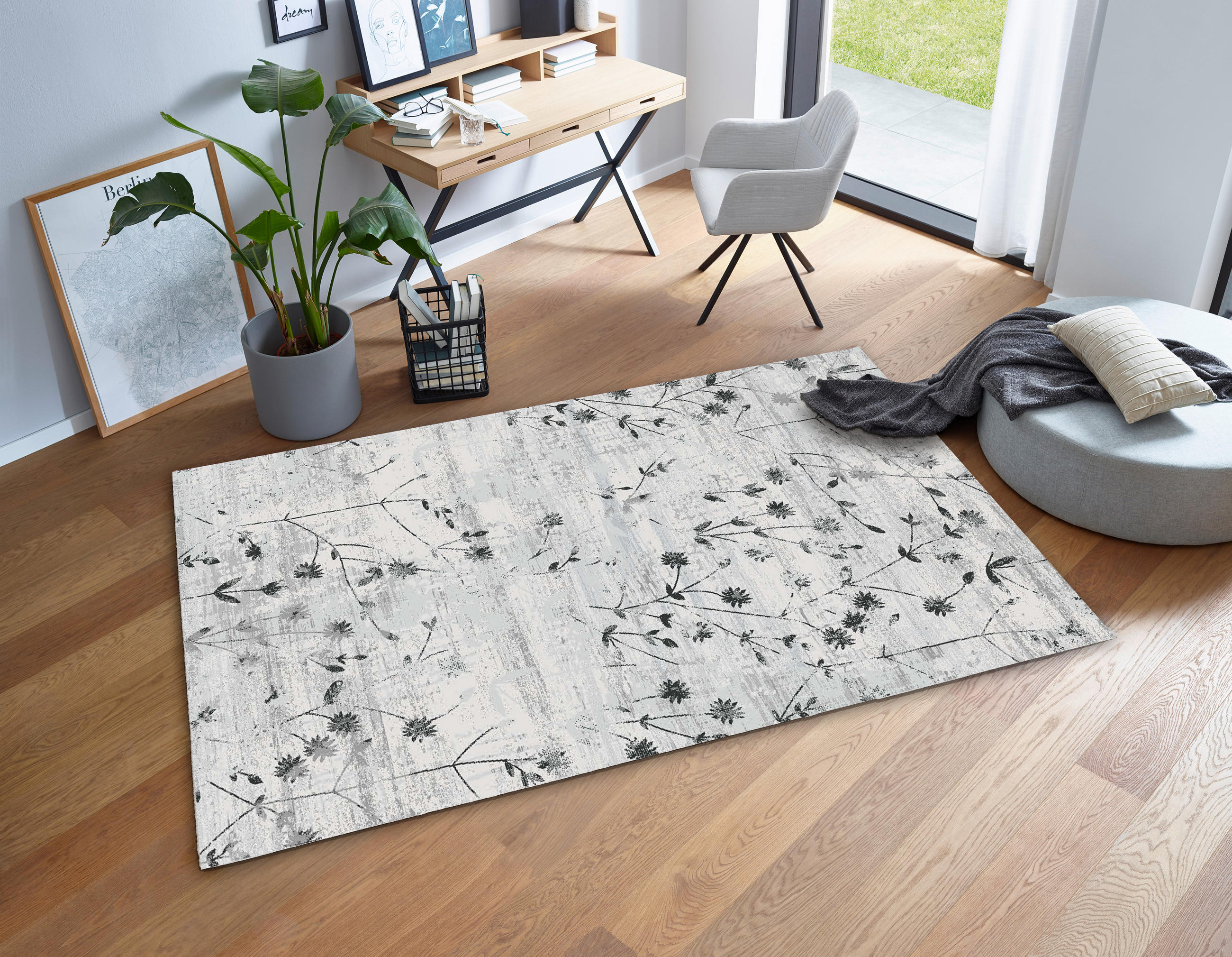 TKANÝ KOBEREC, 160/230 cm, černá - černá, Design, textil (160/230cm) - Novel