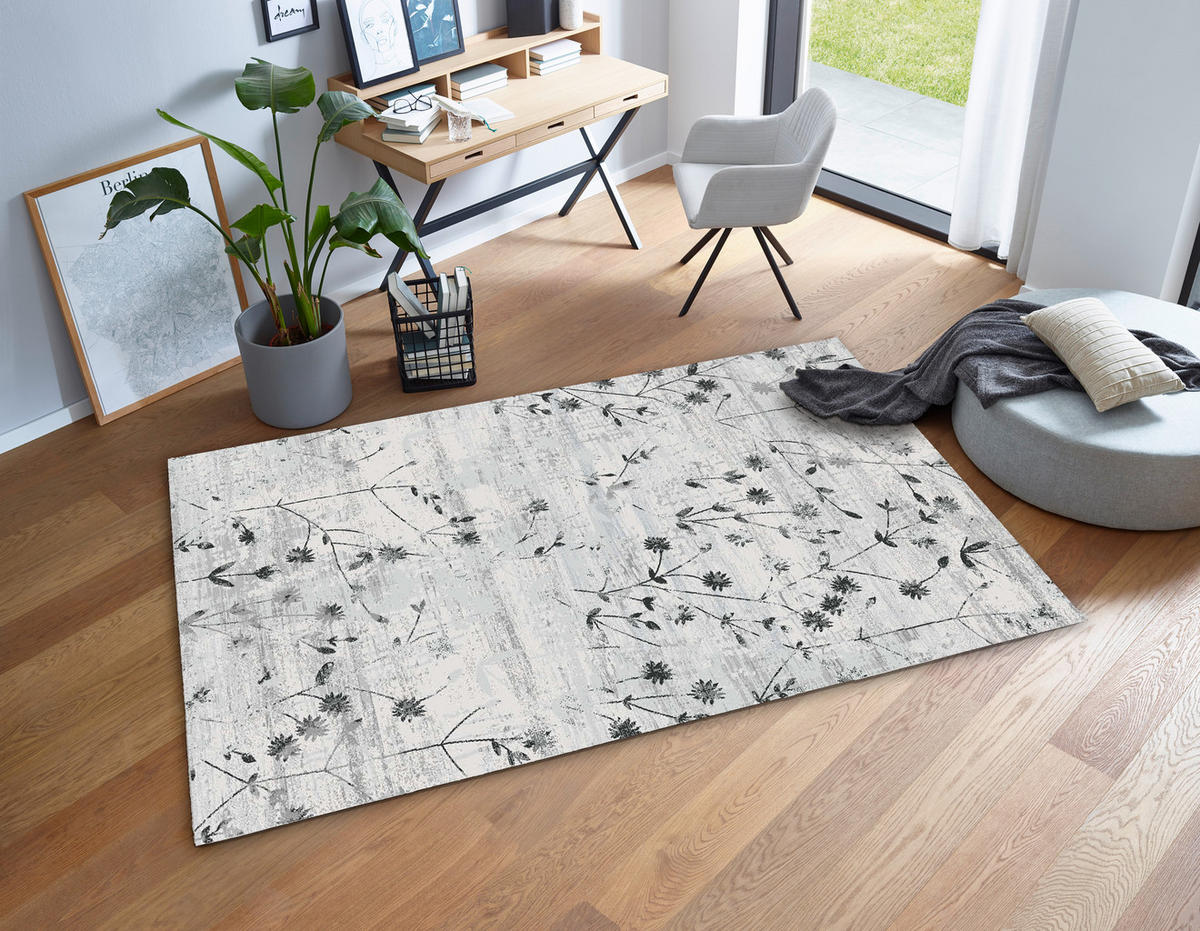 WEBTEPPICH 133/190 cm Antea  - Beige/Schwarz, Design, Textil (133/190cm) - Schöner Wohnen