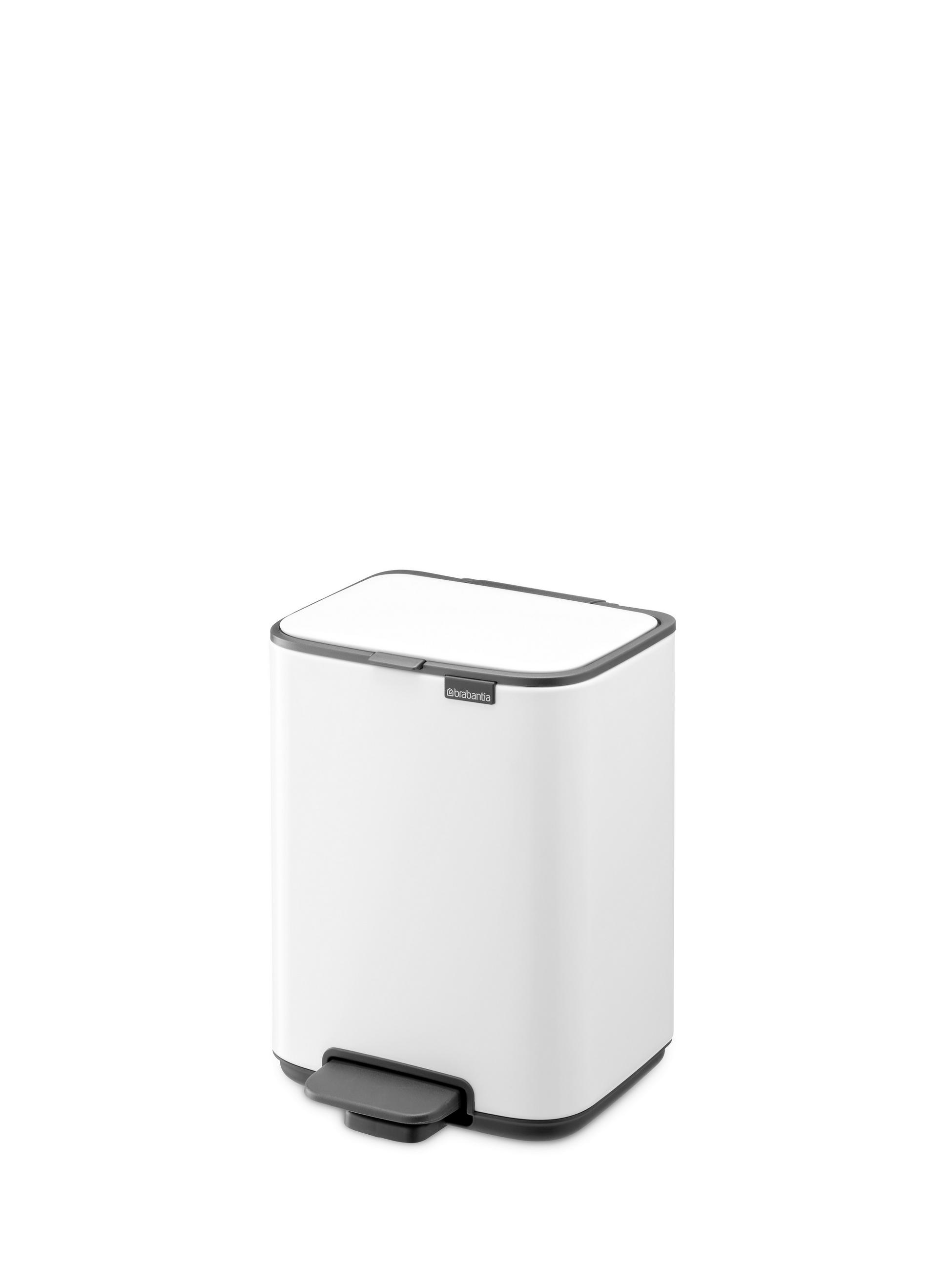 PEDÁLOS SZEMETES 4 l  - fekete/fehér, Basics, műanyag/fém (4l) - Brabantia