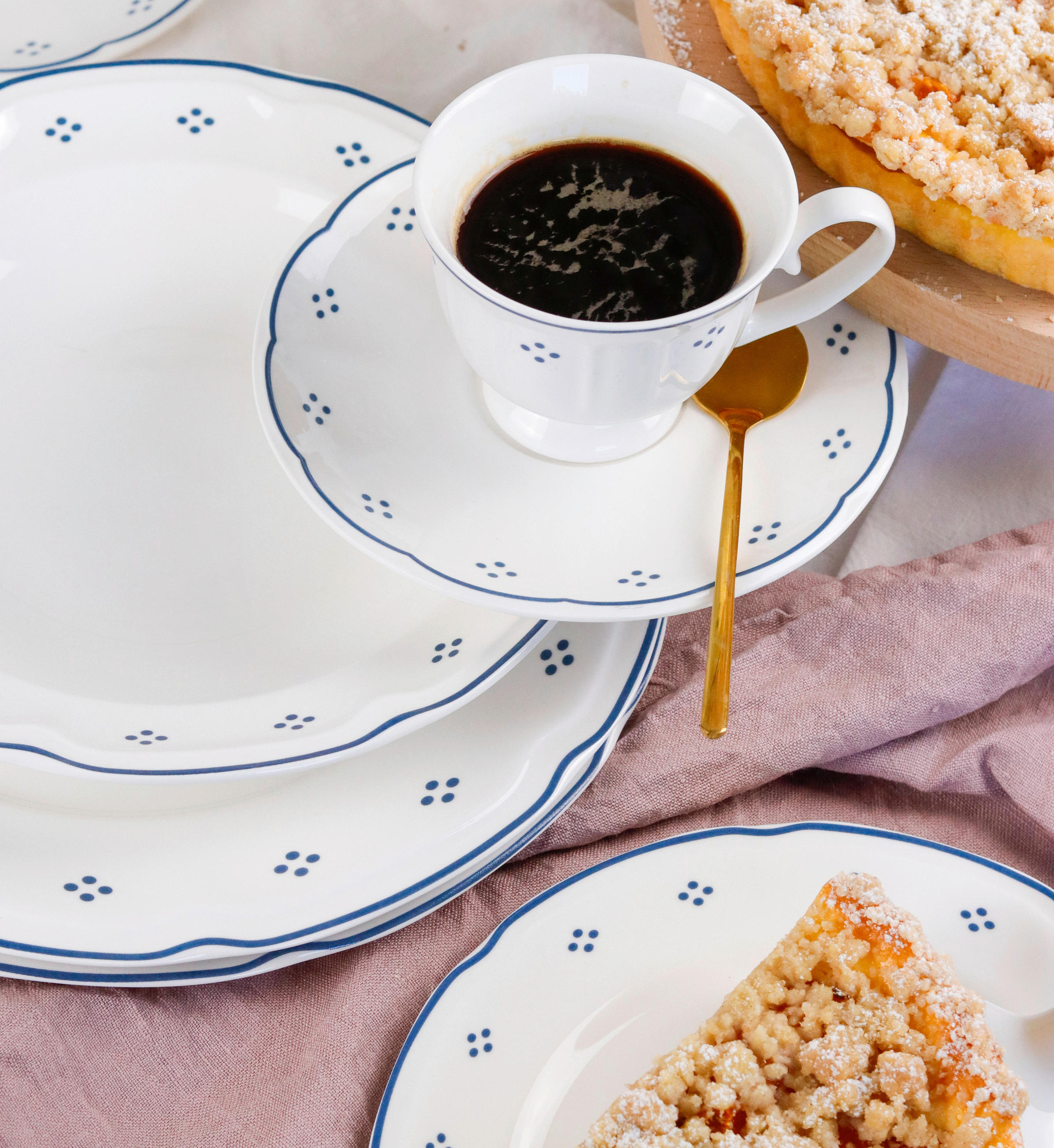 KAFFEESERVICE LOVA 18-teilig  - Weiss, Basics, Keramik - Mäser