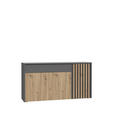 SIDEBOARD 164,2/87,9/42 cm  in Grau, Eiche Artisan  - Eiche Artisan/Grau, Trend, Holzwerkstoff (164,2/87,9/42cm) - Carryhome