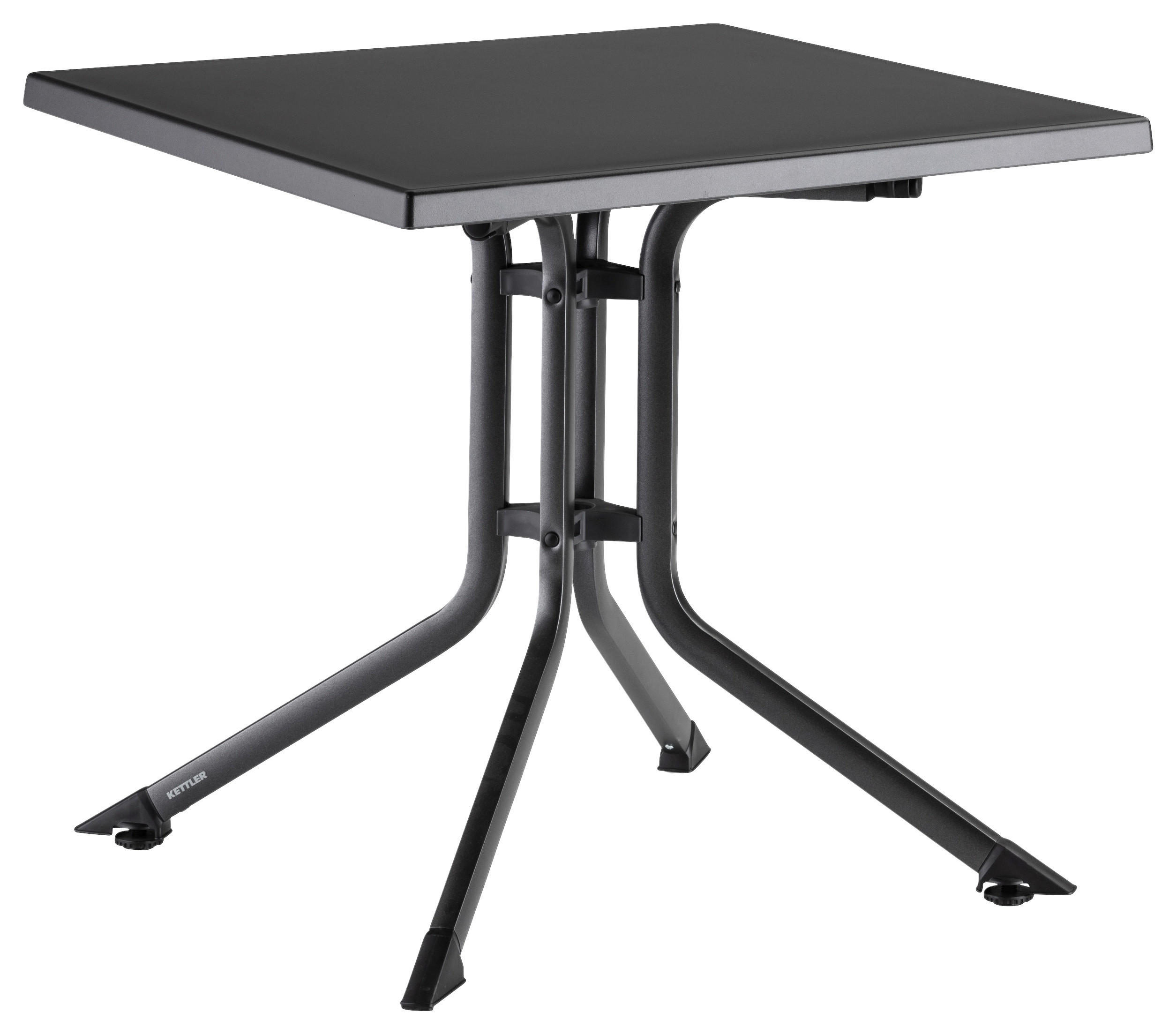 GARTENKLAPPTISCH 70/70/74 cm Metall, Kunststoff quadratisch  - Anthrazit, Basics, Kunststoff/Metall (70/70/74cm) - Kettler