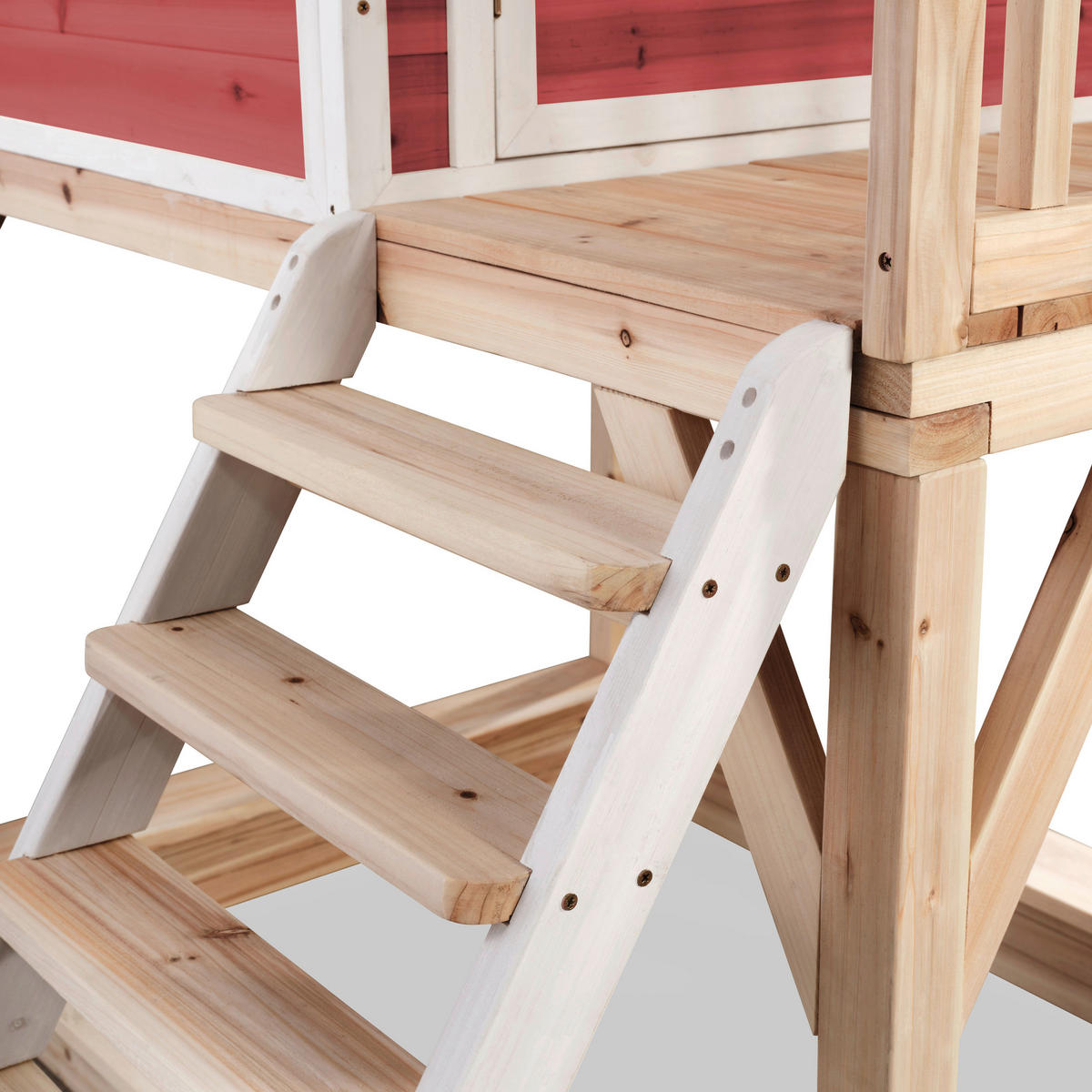 SPIELHAUS EXIT LOFT 500 ROT  - Rot/Limette, KONVENTIONELL, Holz (329/190/253cm) - EXIT Toys