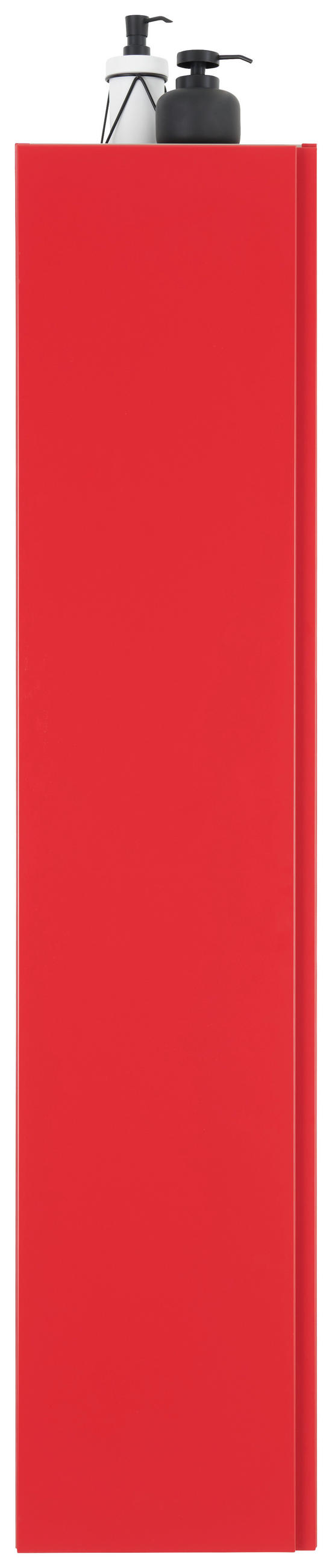 HOCHSCHRANK 35/162,5/25 cm  - Rot, Design, Glas/Holzwerkstoff (35/162,5/25cm) - Dieter Knoll
