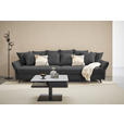 BIGSOFA  in Webstoff Dunkelgrau  - Dunkelgrau/Schwarz, KONVENTIONELL, Textil/Metall (282/94/127cm) - Ambia Home