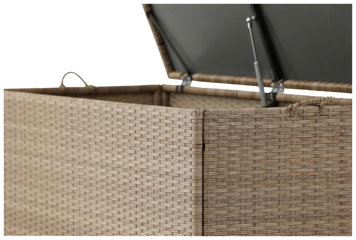 KISSENBOX 130/60/60 cm  - Hellbraun, KONVENTIONELL, Kunststoff (130/60/60cm) - Gardenson