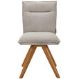 STUHL in Holz, Textil Ecru  - Wildeiche/Ecru, Design, Holz/Textil (47/87/62cm) - Johann Jakob
