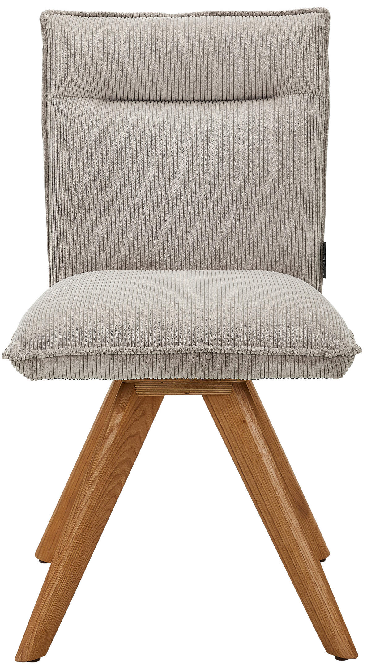 STUHL Feincord Ecru Wildeiche massiv  - Ecru/Wildeiche, Design, Holz/Textil (47/87/62cm) - Johann Jakob