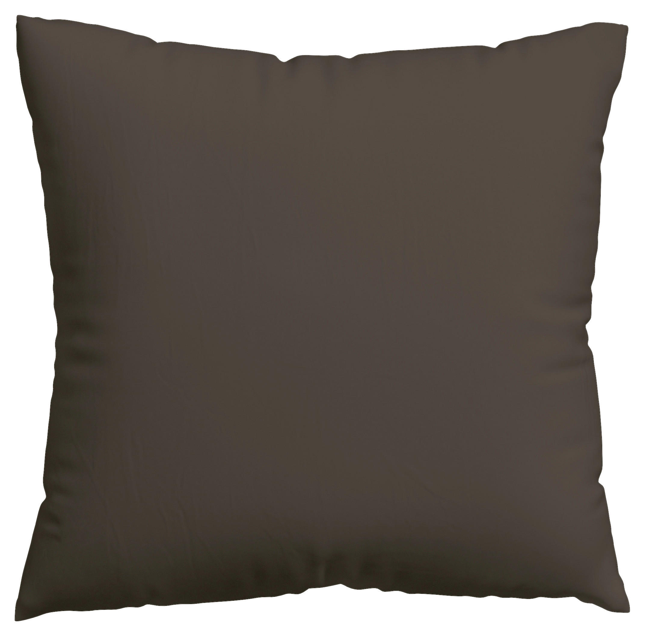 KOPFKISSENBEZUG EASY JERSEY 80/80 cm  - Dunkelbraun, Basics, Textil (80/80cm) - Schlafgut