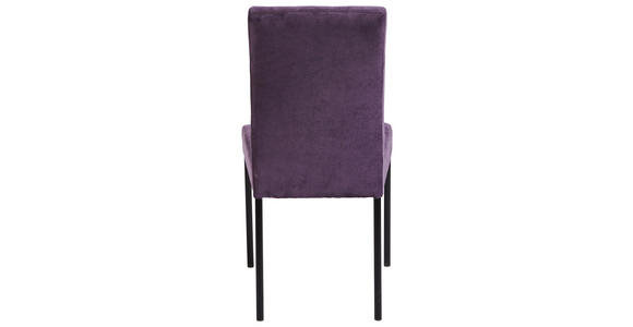 STUHL Webstoff Schwarz, Violett  - Violett/Schwarz, Design, Textil/Metall (46/91/61cm) - Xora