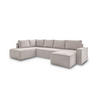 WOHNLANDSCHAFT in Beige  - Weiss/Beige, Design, Kunststoff/Textil (194/322/156cm) - MID.YOU