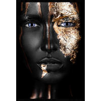 BILD 80/120 cm  - Goldfarben/Schwarz, Design, Holz/Kunststoff (80/120cm)