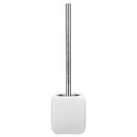 WC-BÜRSTENGARNITUR in Kunststoff  Kunststoff   - Weiss/Alufarben, Basics, Kunststoff/Stein (10,8/38/10,8cm) - Kleine Wolke
