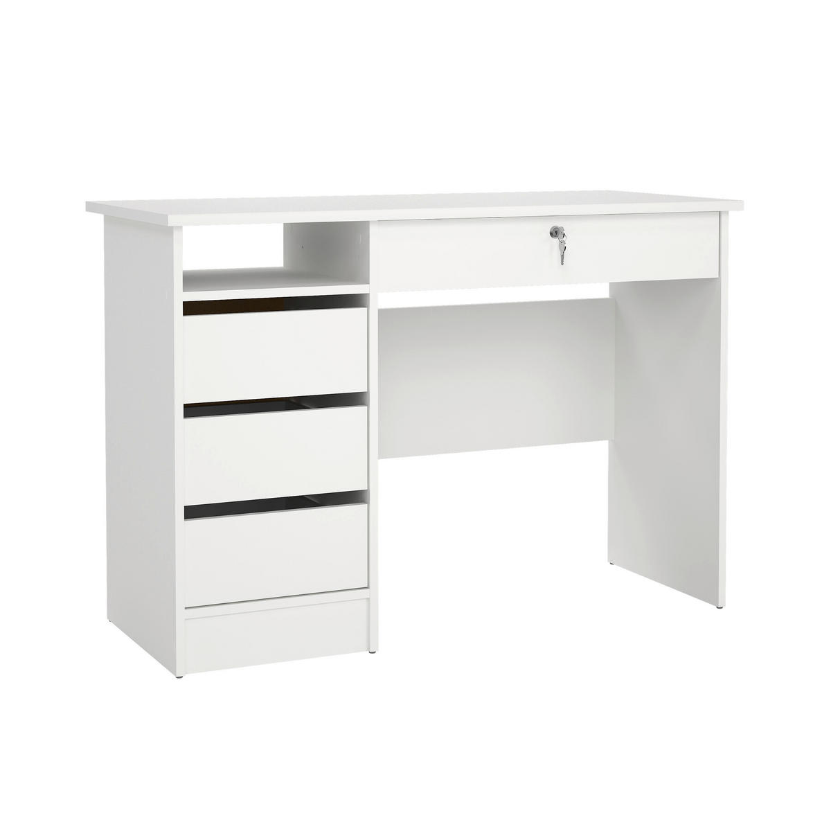 SCHREIBTISCH 109,3/48,5/75,6 cm  in Weiss  - Weiss, Modern, Holzwerkstoff (109,3/48,5/75,6cm) - MID.YOU